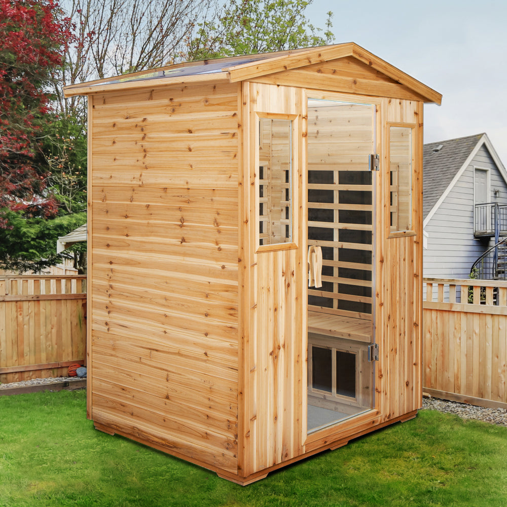 Four person Old fir Far-infrared outdoor sauna room