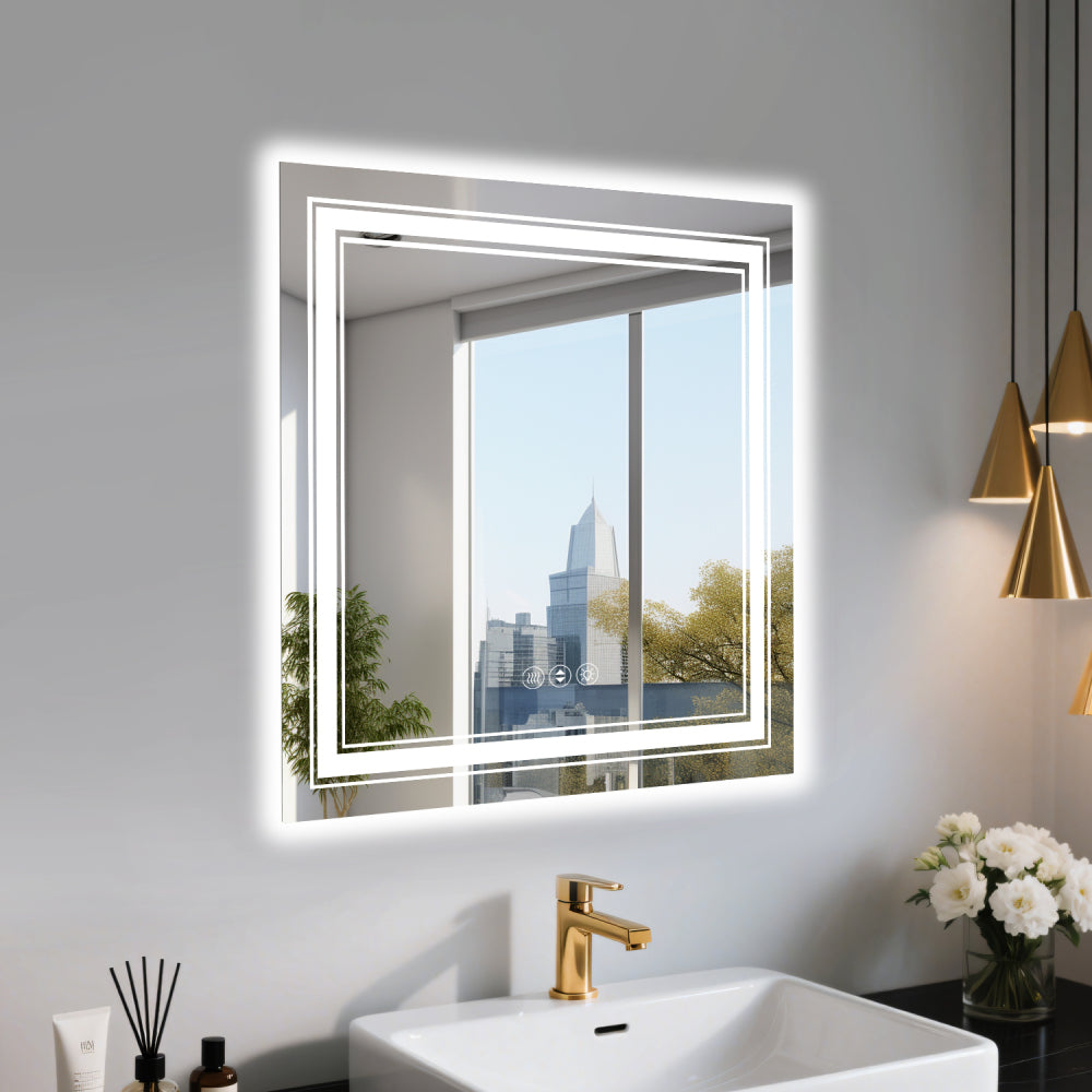 20x28 Inch Frameless LED Bathroom Mirror,Smart Mirror