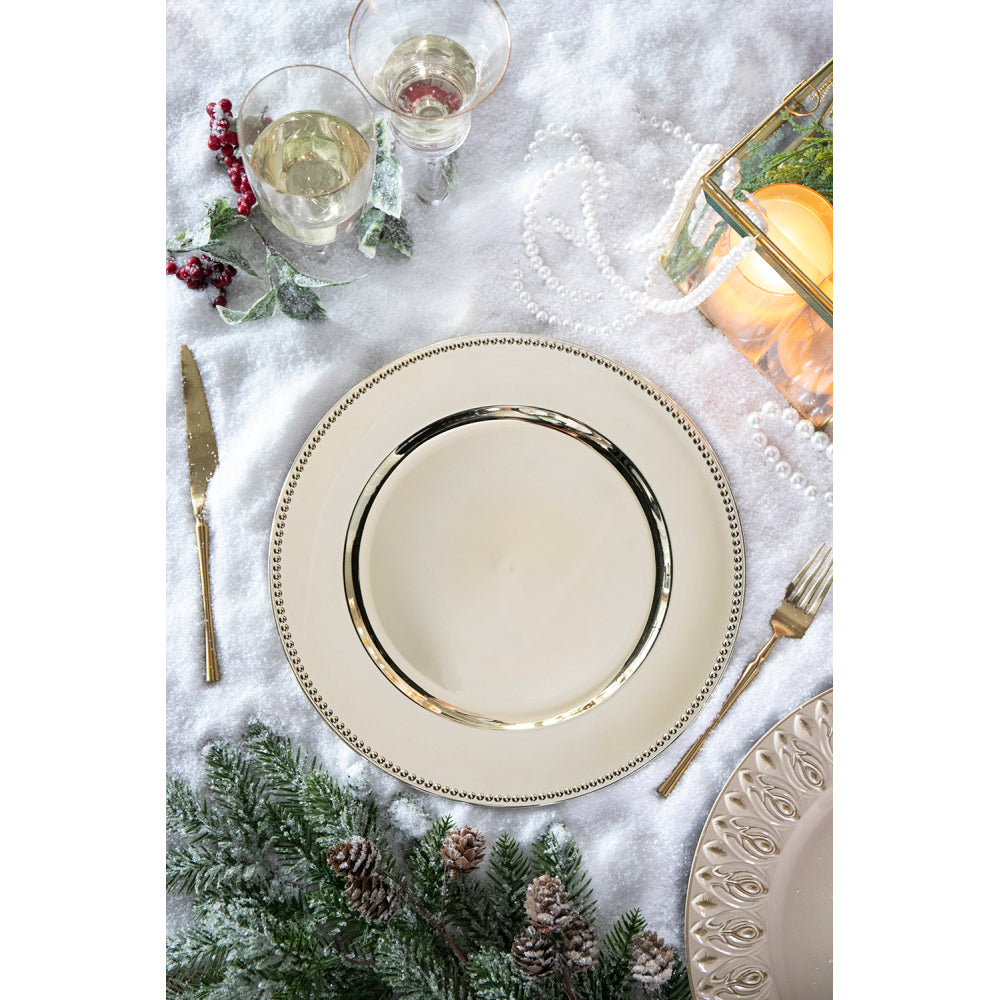 6 Pack Plastic Charger Plate, 11.8" x 9.1"