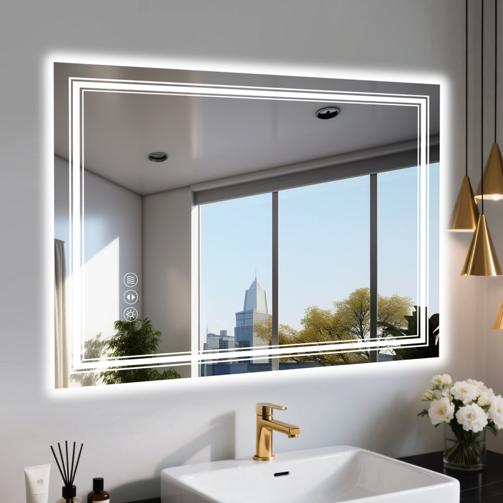 20x28 Inch Frameless LED Bathroom Mirror,Smart Mirror