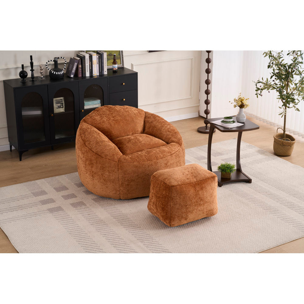 Foam Bean Bag Chairs for Adults/Teens with Filling,Bean Bag Lazy Sofa with Ultra Soft Chenille Cover, Bean Bag,Indoor & Outdoor