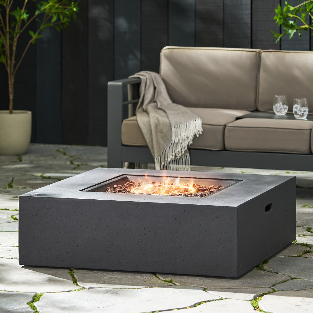 50 000 BTU SQUARE MGO FIRE TABLE TANK OUTSIDE