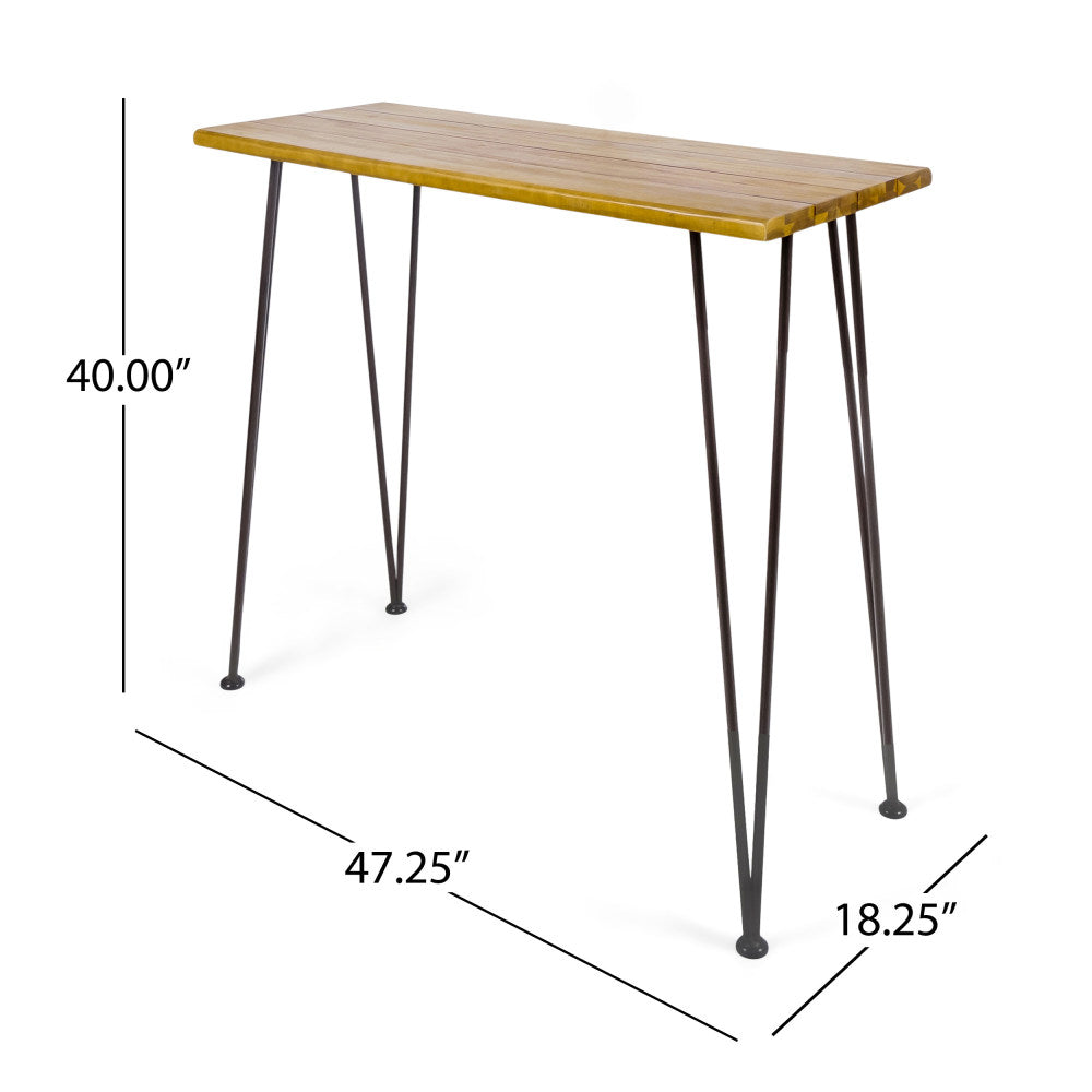DENALI INDUSTIAL WOOD AND METAL BAR SET