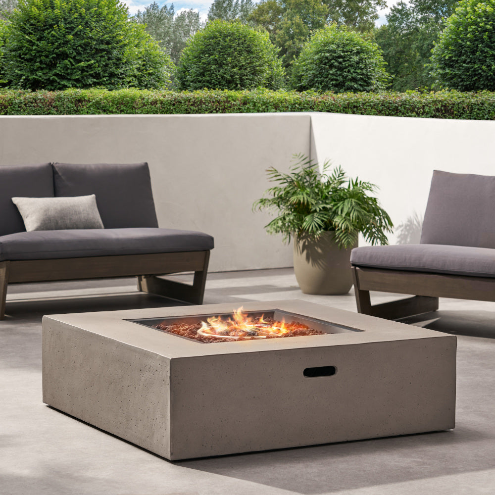 50 000 BTU SQUARE MGO FIRE TABLE TANK OUTSIDE