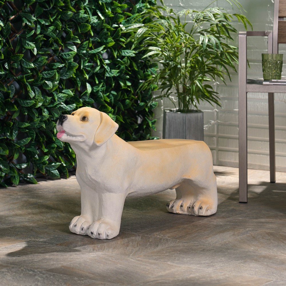 MGO BEAR BENCH, Concrete Outdoor Bench, Outdoor Bench, Matte Black + Black