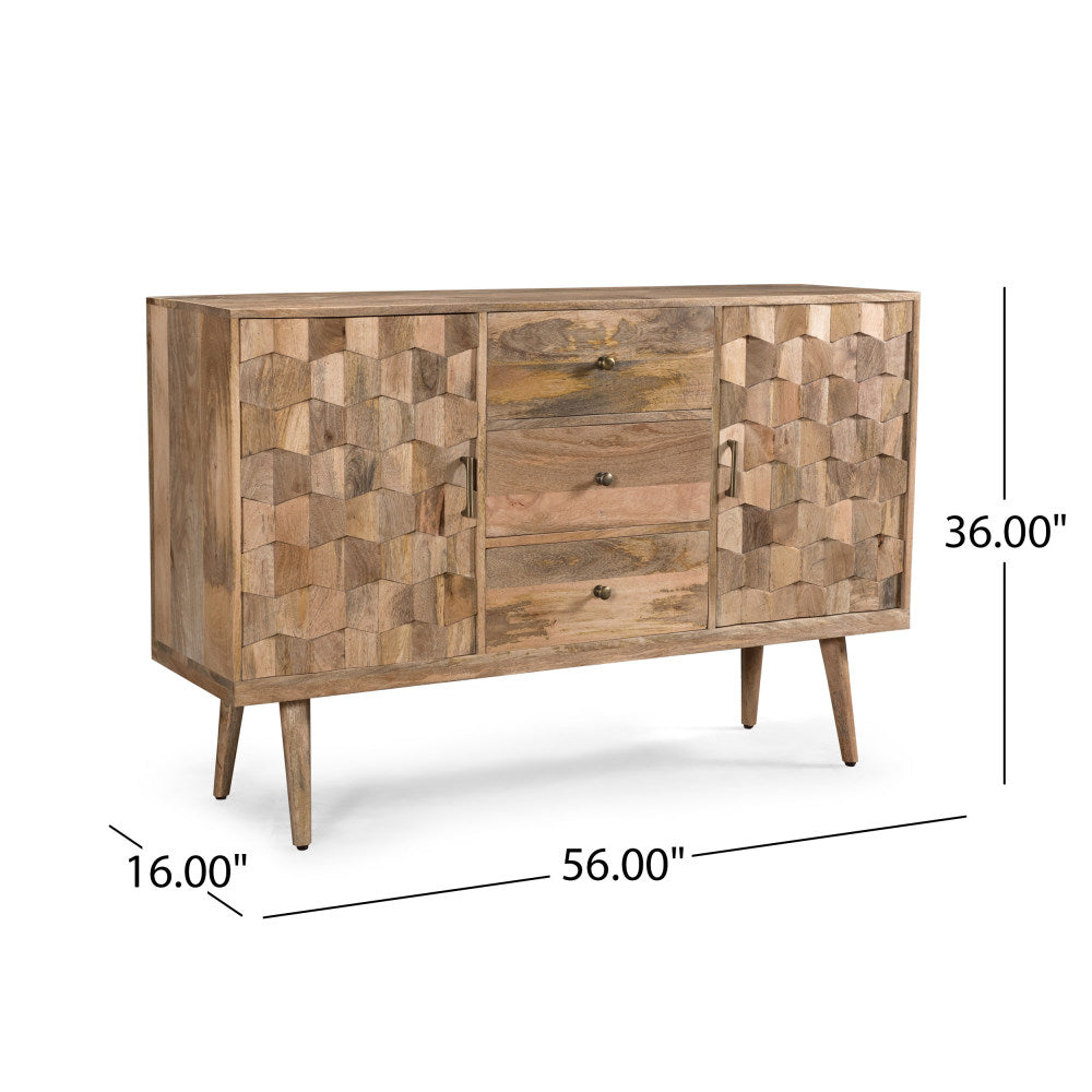 3 DRAWER SIDEBOARD WITH 2 DOOR (KD LEGS)
