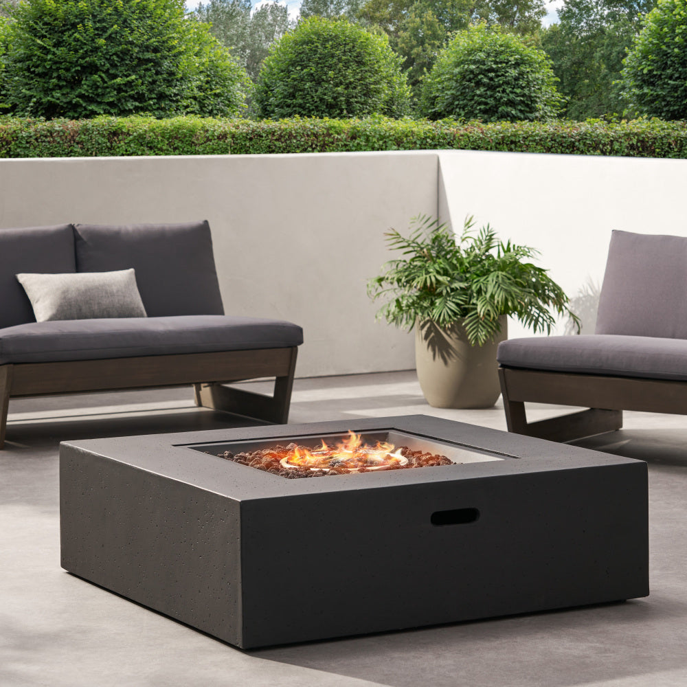 50 000 BTU SQUARE MGO FIRE TABLE TANK OUTSIDE