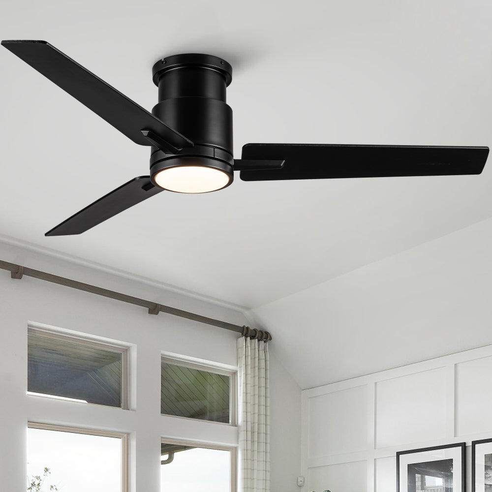 48" Brushed Nickel Lowe Profile Ceiling Fan with Light