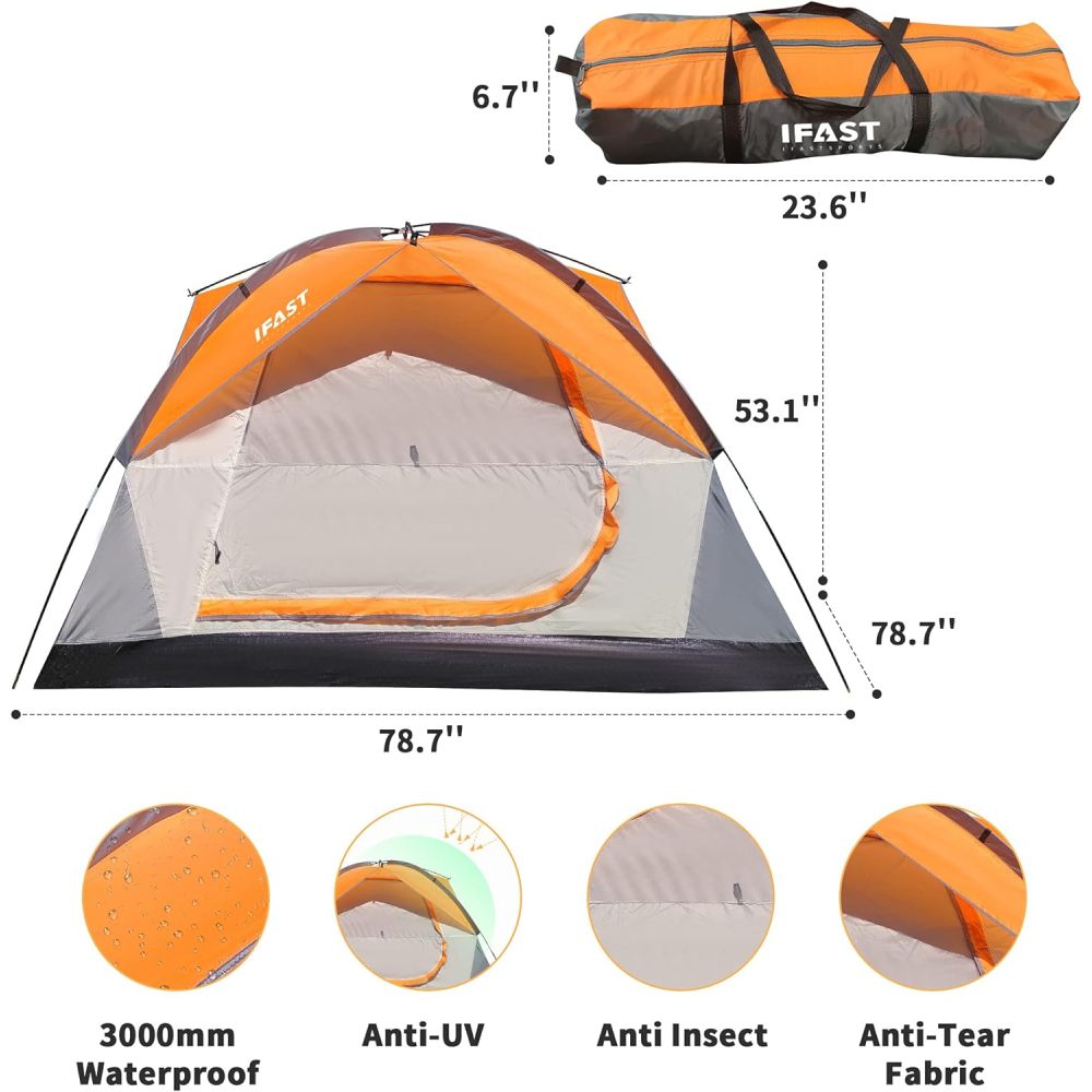 Person Family Camping Tent Portable Lightweight Waterproof Cabana Beach