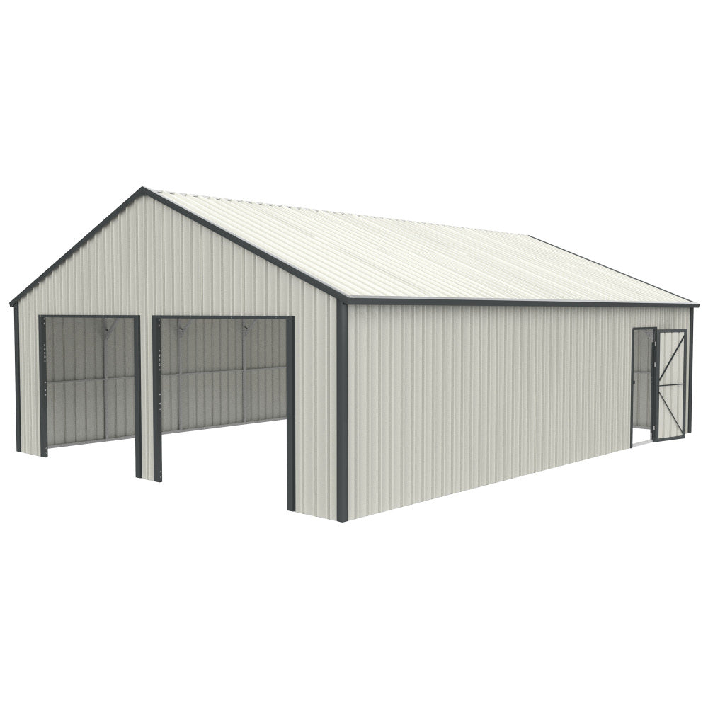 23FT x 22FT Double Garage Metal Shed with Side Entry Door