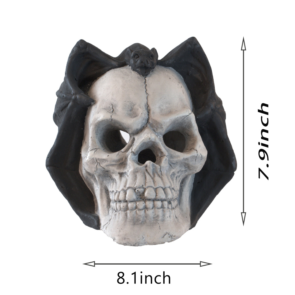Fire Pit Demon Skull Gas Log for Ventless & Vent Free, Propane, Gel, Ethanol, Electric, Outdoor Fireplace and Fire Pit, Halloween Decor - Patent Pending