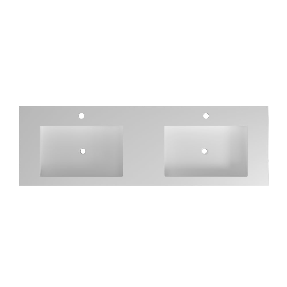 47" Solid surface wall hanging basin (double basin)