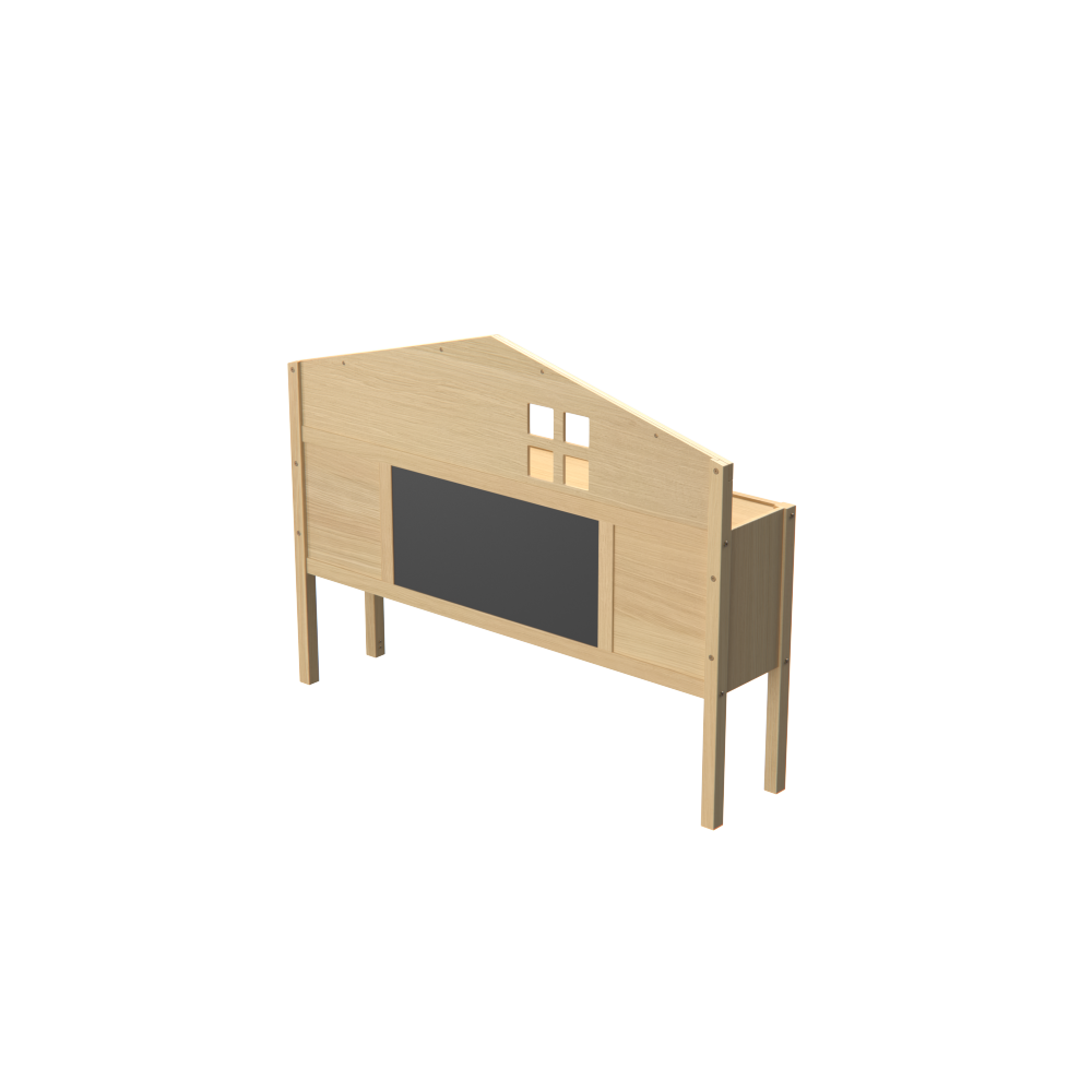 Headboard Storage Cabinet for Full-size Montessori Floor Bed Natural,Freely collocation