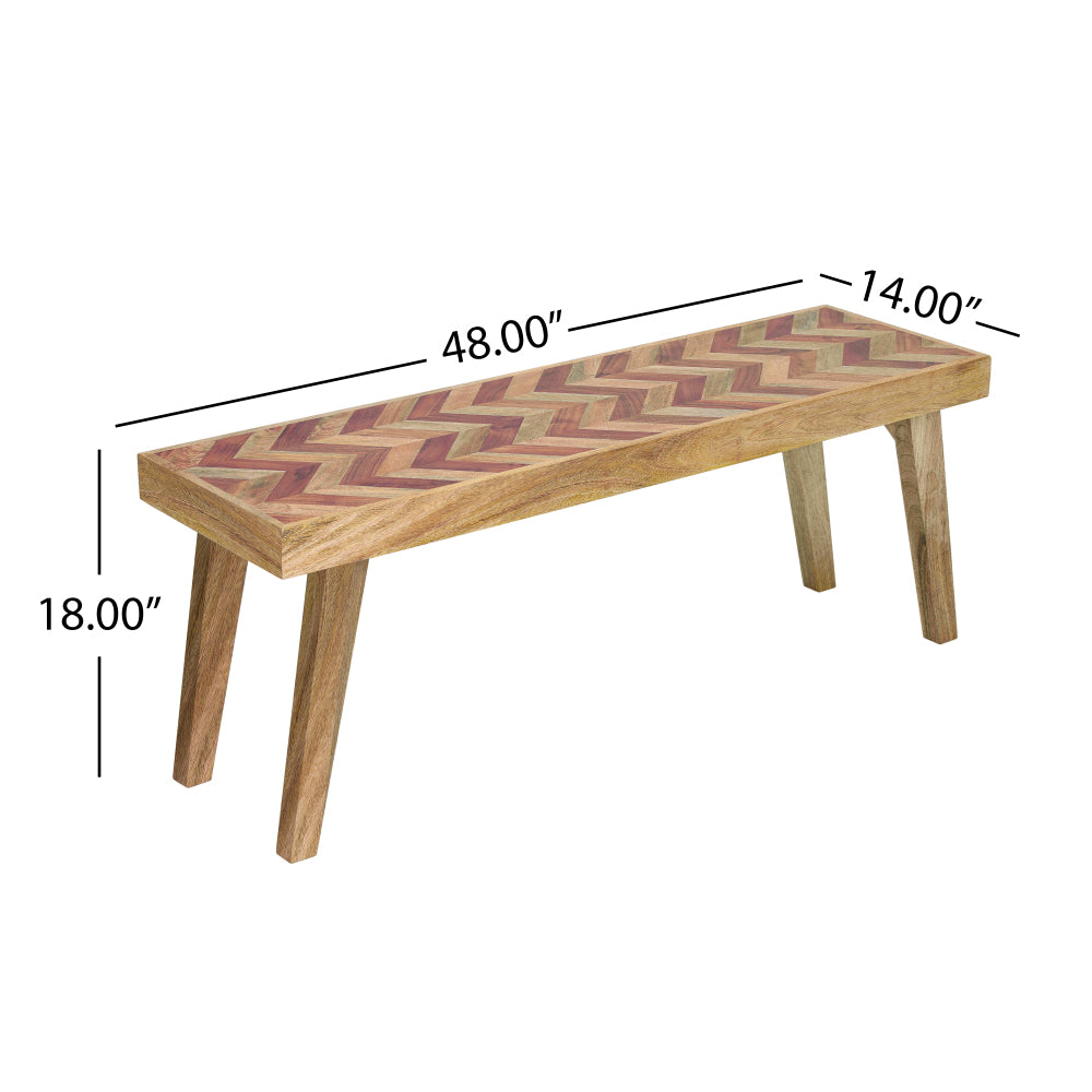 Mango Wood Bench,Natural