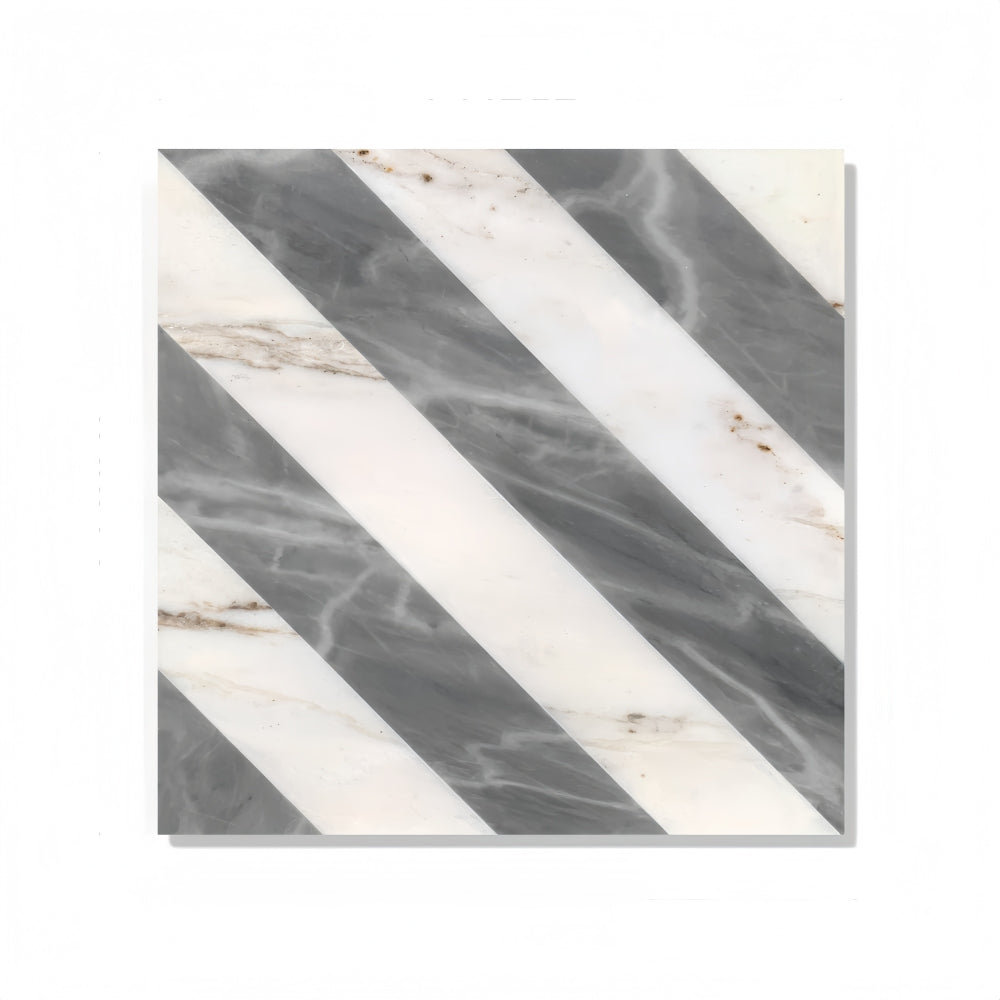 12*12 Waterjet marble,White Grey 2 color, natural marble, for floor and wall,polished marble tile, natural stone, genuine marble, real marble, 1 box 8 pcs