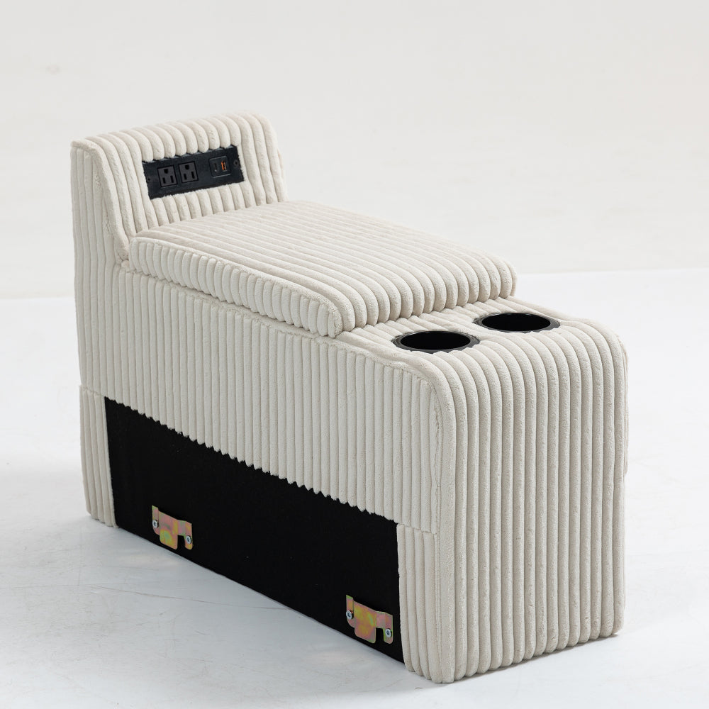 Modular Sofa Single Armrest Backrest Module for Modular Sectional Sofa Couch Side Armrest, Gray