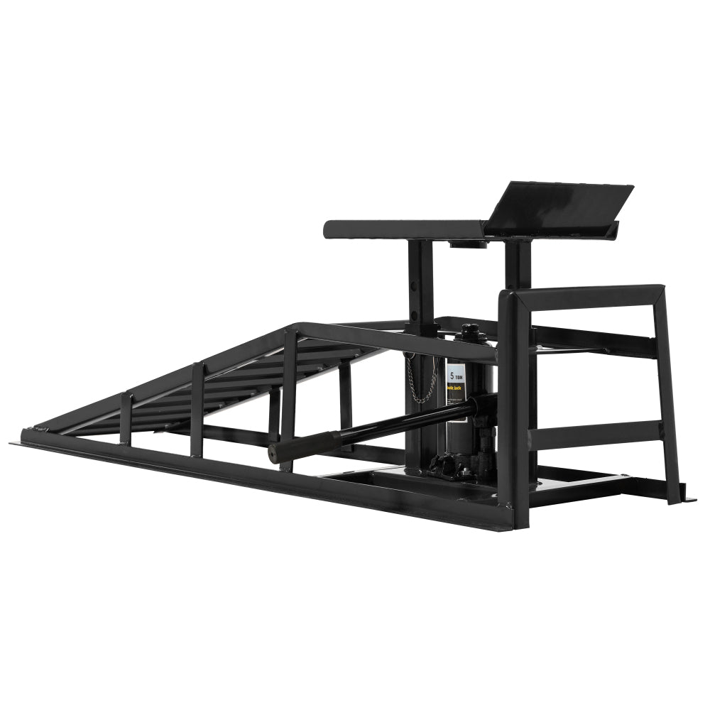 5 Ton Auto Car Truck Service Ramps Lifts, Garage Car Lift Hydraulic Ramps,Automotive Hydraulic Lift Repair Frame Lift(2 Pack) Black color