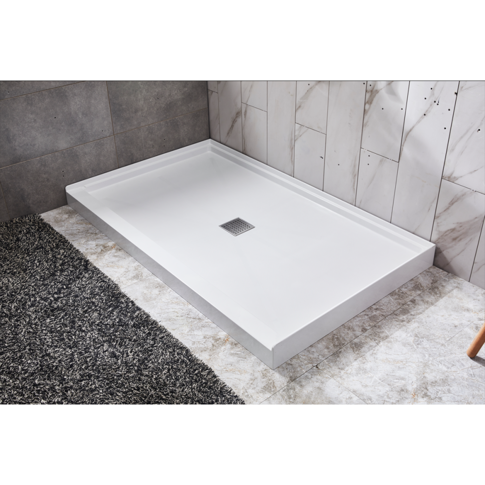 Glasstone shower base SMC solid white finish 6034