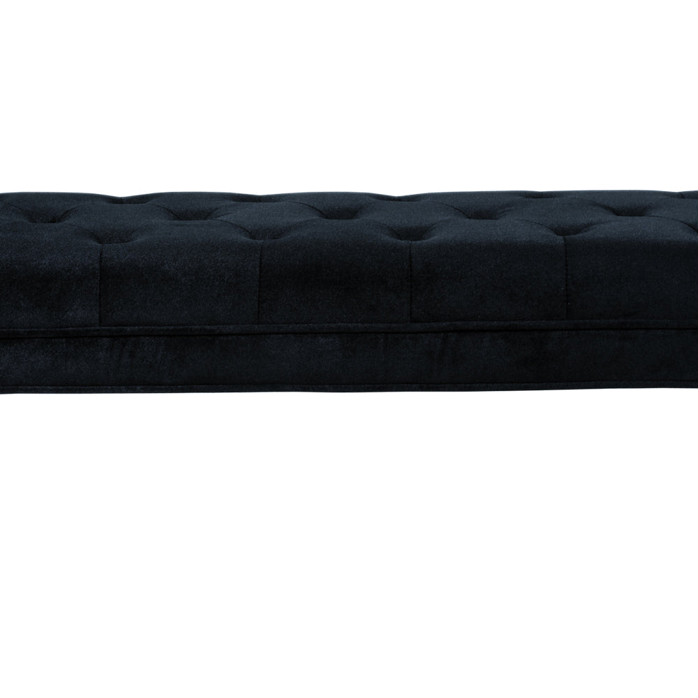 Chatham Bench in Black Velvet