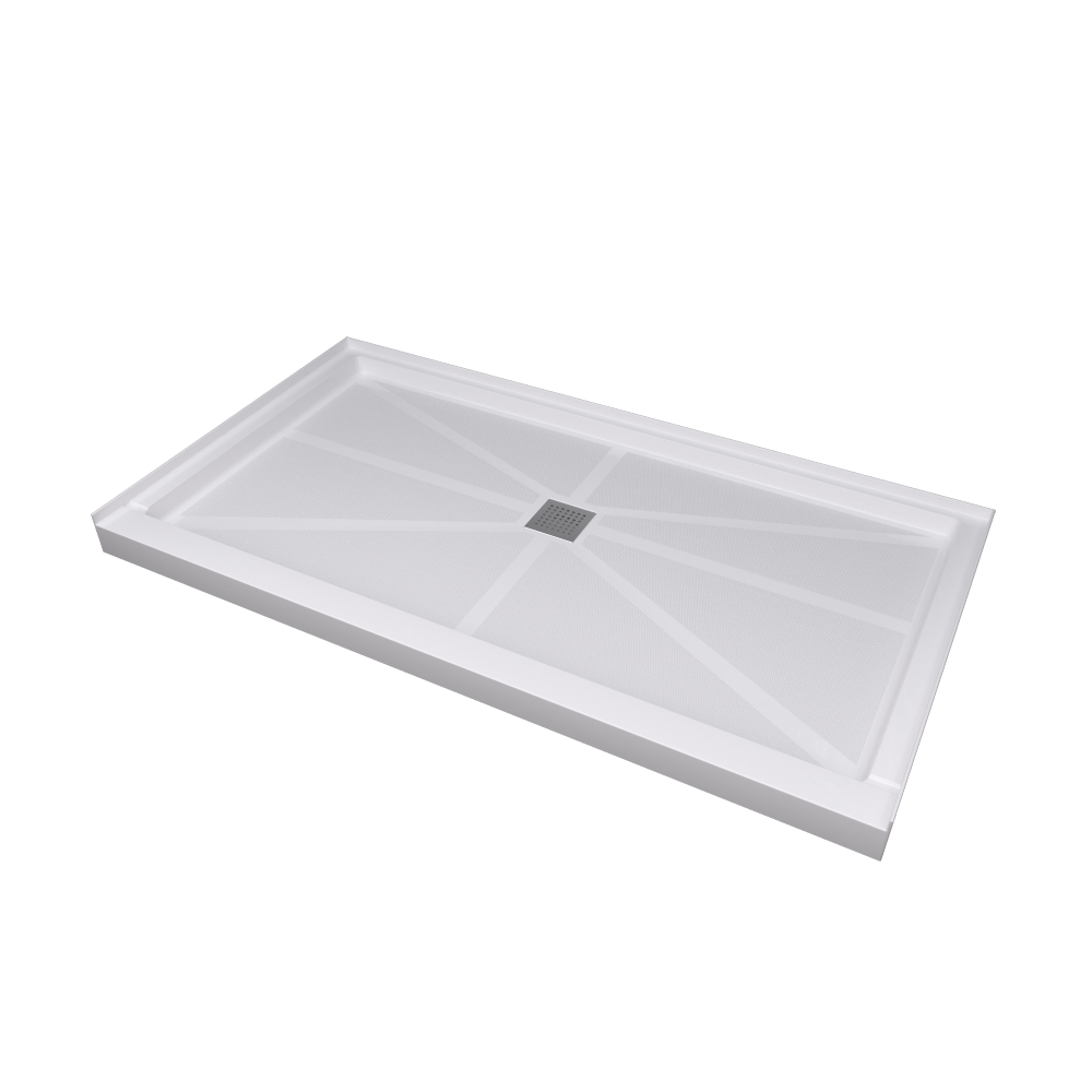 Glasstone shower base SMC solid white finish 6034
