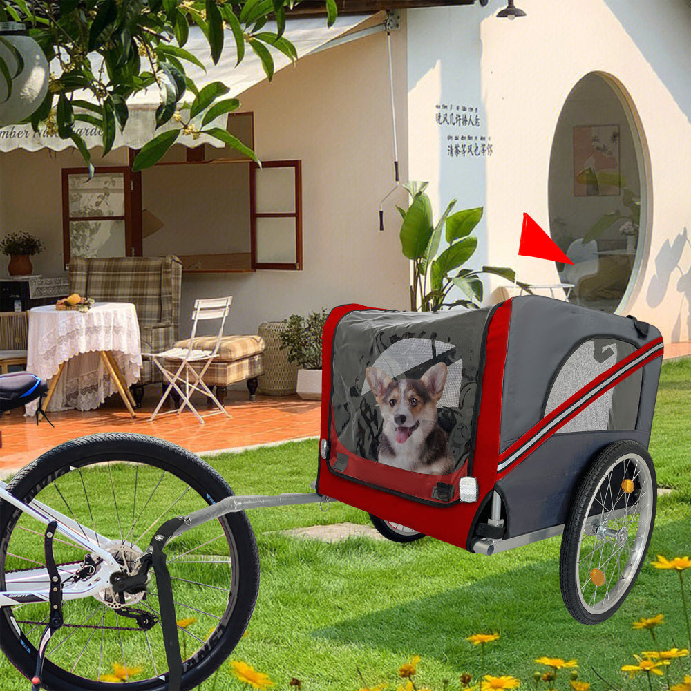 Outdoor Heavy Duty Foldable Utility Pet Stroller Dog Carriers Bicycle Trailer