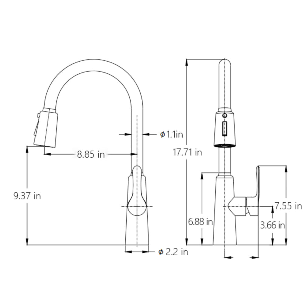Kitchen Sink Faucet with Pull Out Sprayer Brushed Nickle,Stainless Steel High Arc Kitchen Sink Faucet, 3 Way Setting Single Handle Kitchen Faucets with Deck Plate