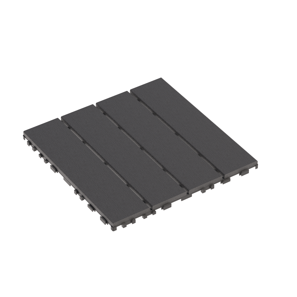 Plastic Interlocking Deck Tiles,44 Pack Patio Deck Tiles,12"x12" Square Waterproof Outdoor All Weather Use, Patio Decking Tiles for Poolside Balcony Backyard, Grey