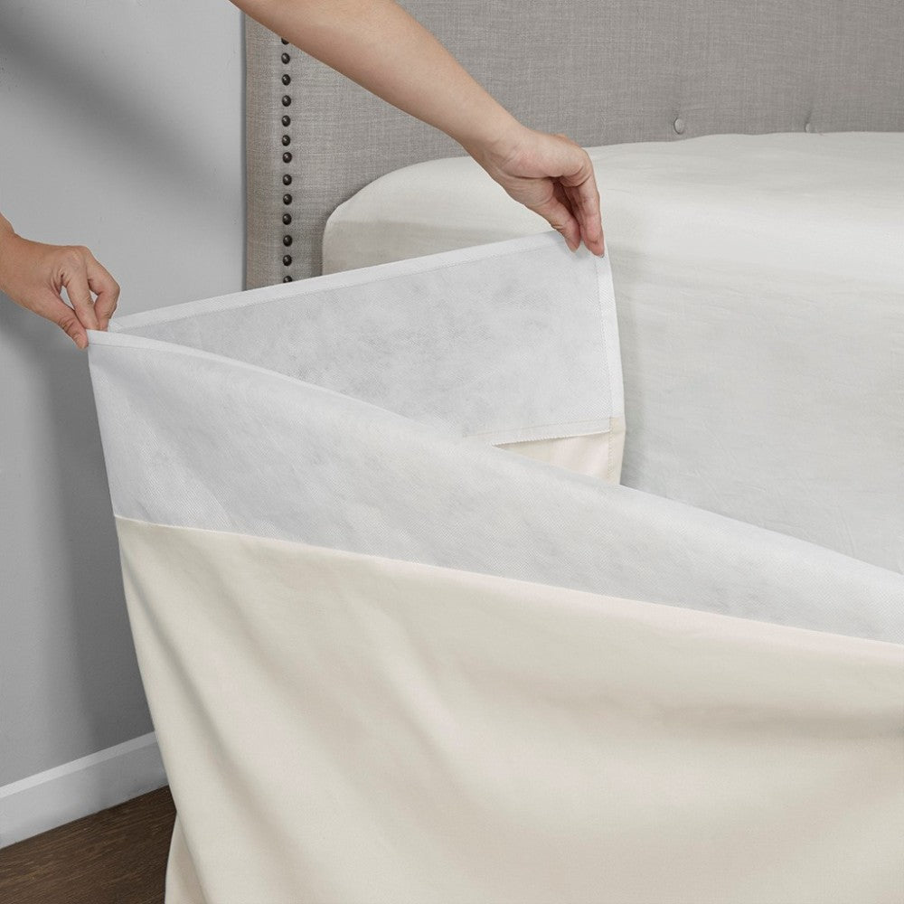 Wrap Around Adjustable Bedskirt Ivory One Size