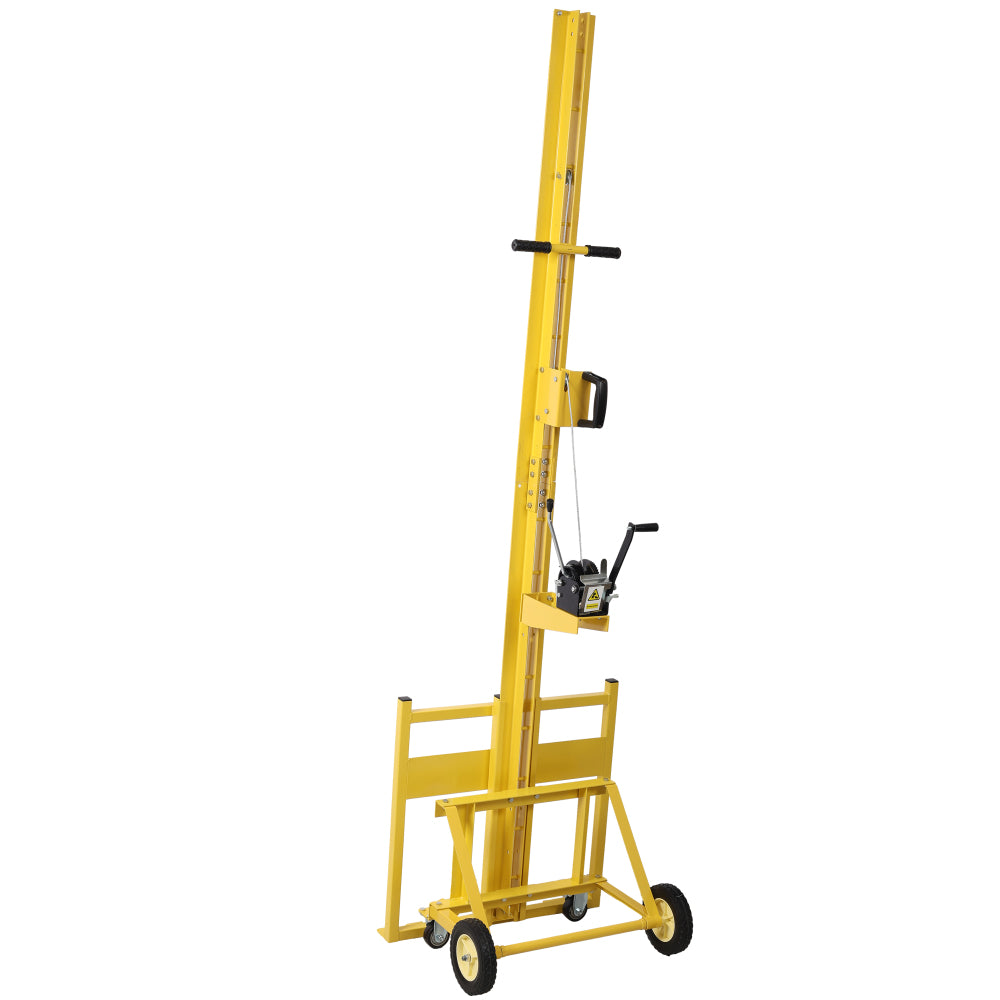 Drywall panel lift for walls, Load capacity 150LBS Heavy Duty Drywall Lifter, Use for drywall, OSB, plywood, insulation, cement board. Yellow Color