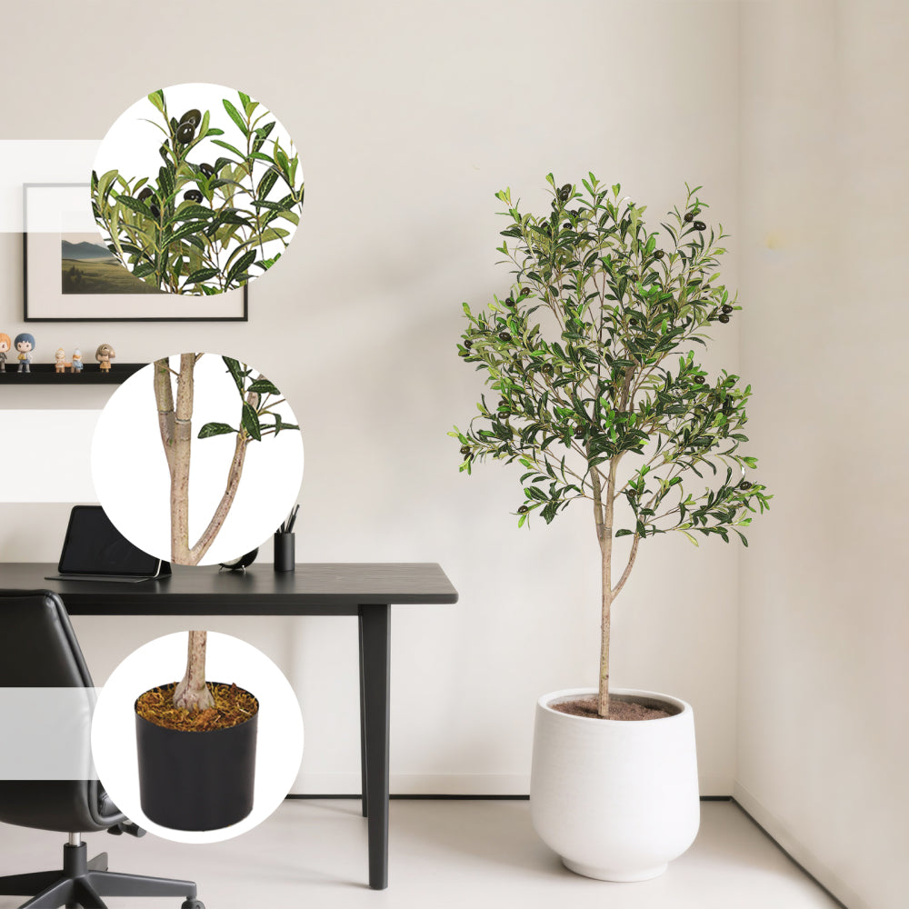 150cm Removable Artificial Olive Tree Faux Greenery for Indoor Home and Office Decoration 1pcs/set
