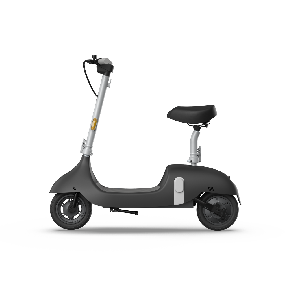 Electric Scooter with Foldable Seat w/35 Miles Operating Range & 15.5mph Max Speed - Black
