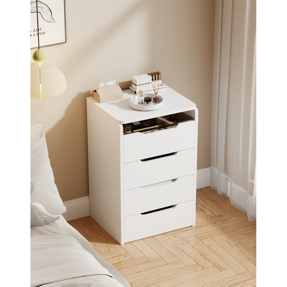 (60CM) 3 in 1 Vanity Desk with Plip Top Mirror, Small Make Up Vanity Set with Visible Glass Desktop, Compact Makeup Vanity with 3 Drawers, Cushioned Tool, Dressing Table for Bedroom, Prime Day Deals
