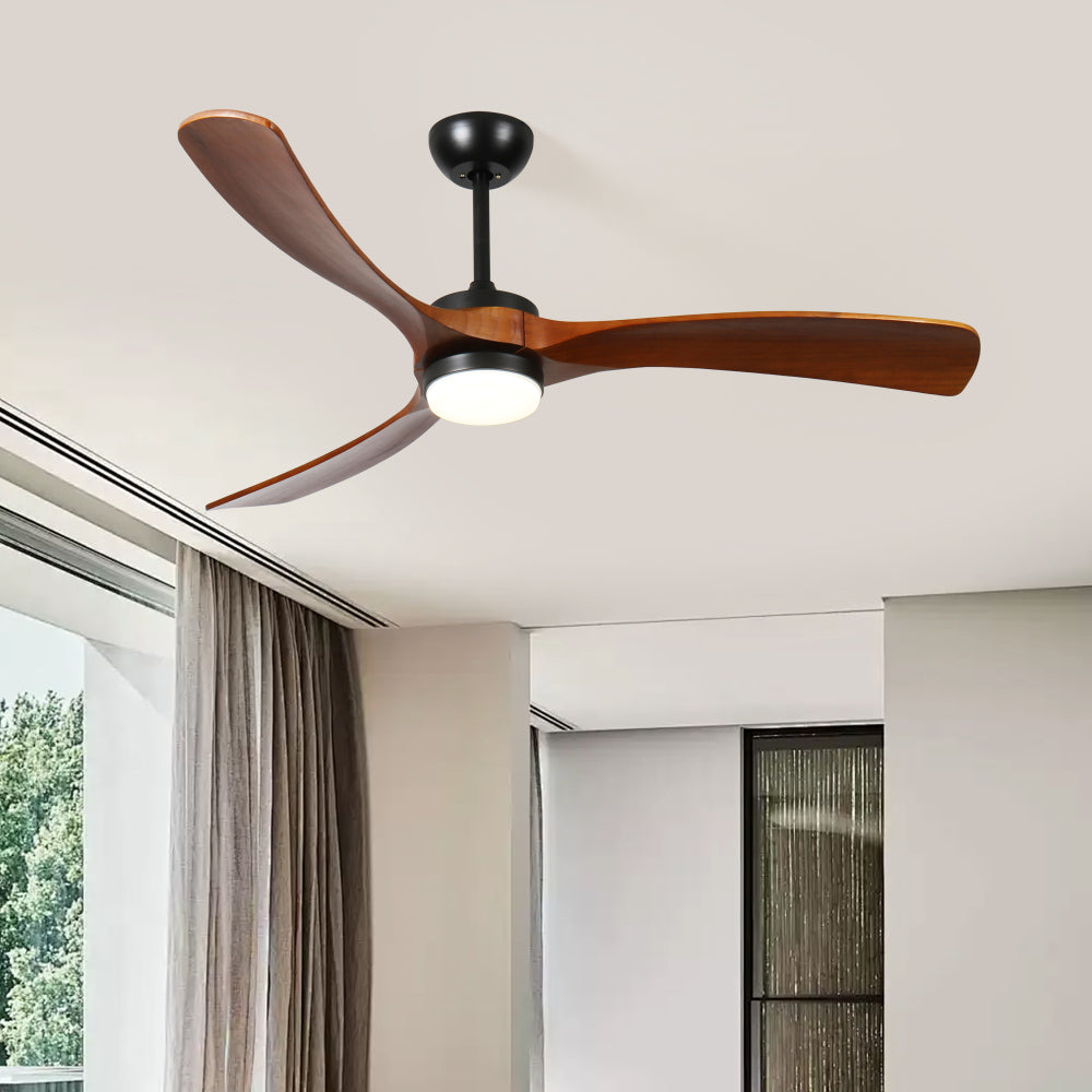 52 "3 solid wood leaf ceiling fan lights