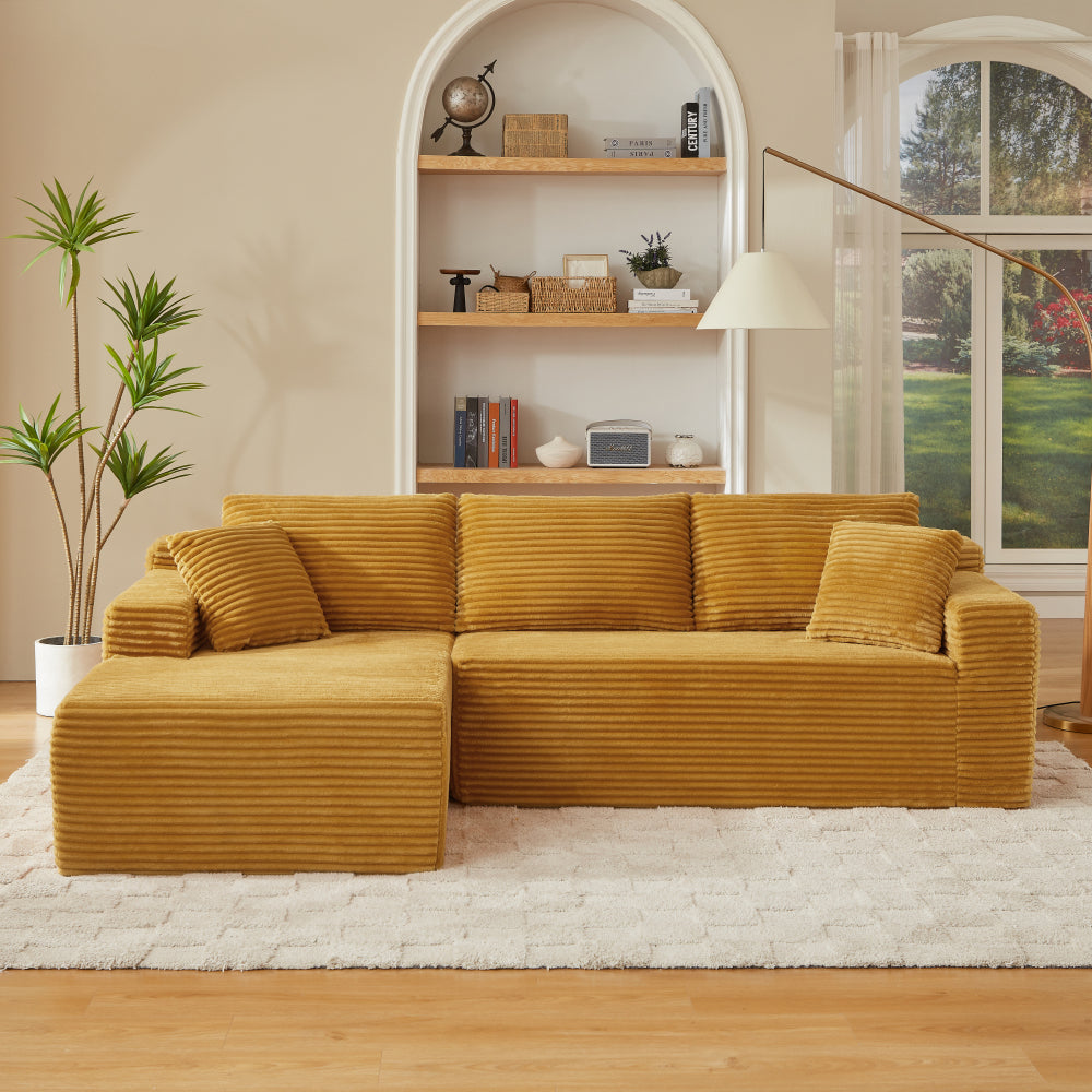 L-Shaped Cloud Sectional Sofa with Deep Seat,No Assembly Required,Modular Couches Sleeper for Living Room,Bedroom,Apartment,Dark Grey