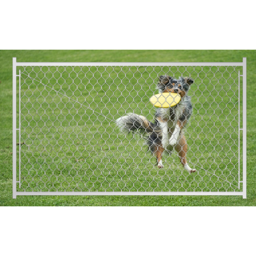 Adjustable Chain Link Walk Gate Kit with Round Corner Frame, Fit-Right, 3.8'H
