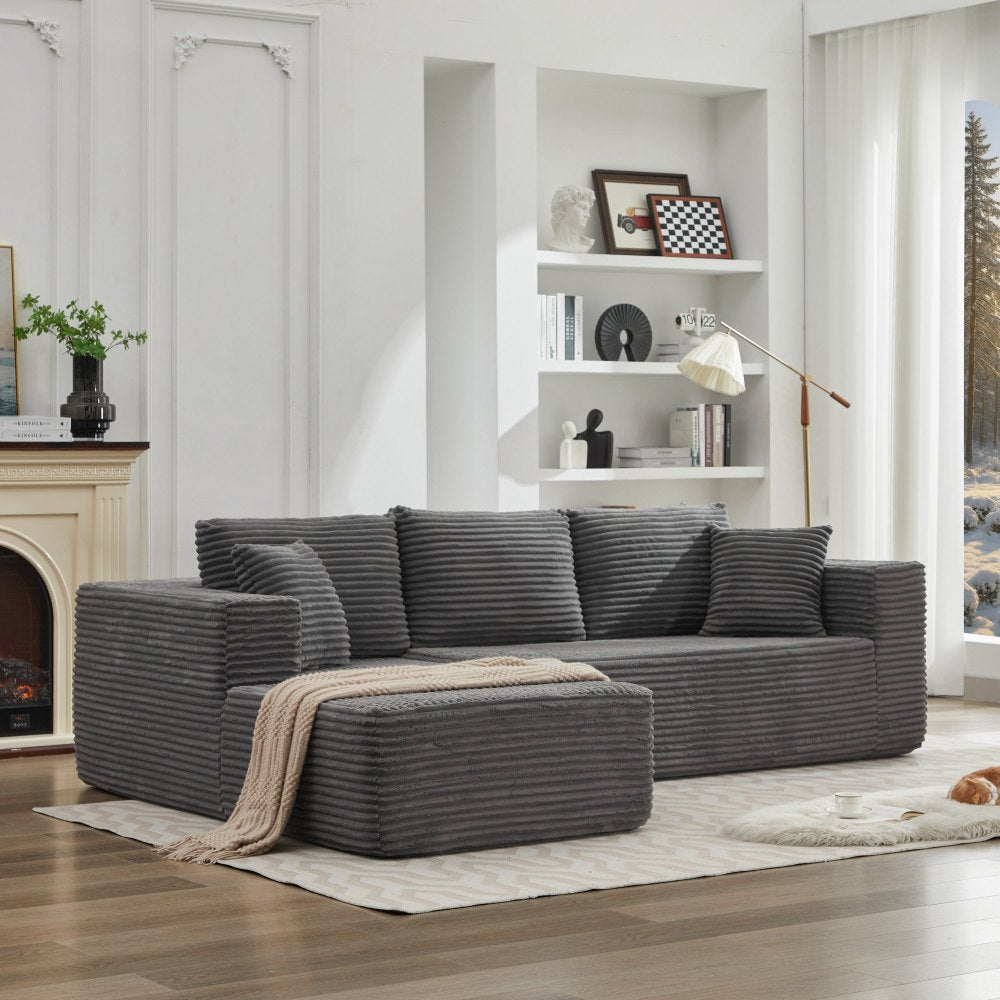 Modular Sectional Couches for Living Room: Single Seat (Black),Can extend an L-shaped sofa or transform it into a U-shaped sofa.