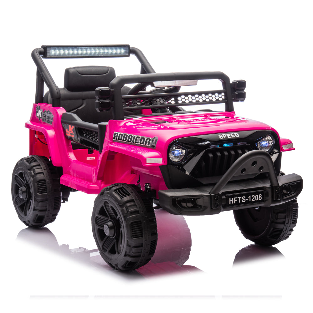 12V Kids Ride On Electric Truck Car W/Parents Control,2WD,Four-wheel suspension,Early education function,Adjustable volume,USB,MP3,Bluetooth,Microphone jack,Power display,LED lights For kids aged 1-4.