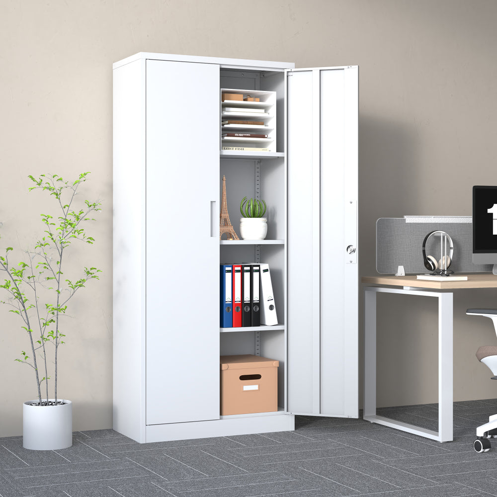 3 Drawer Mobile File Cabinet with Lock,Metal Filing Cabinets for Home Office Organizer Letters/Legal/A4,Fully Assembled,White