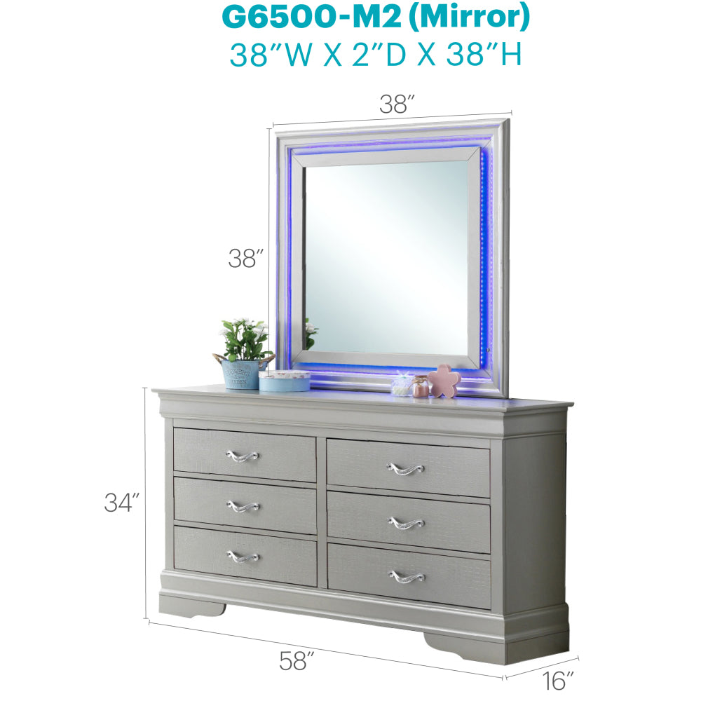 Lorana G6500-M2 Mirror2 , Silver Champagne