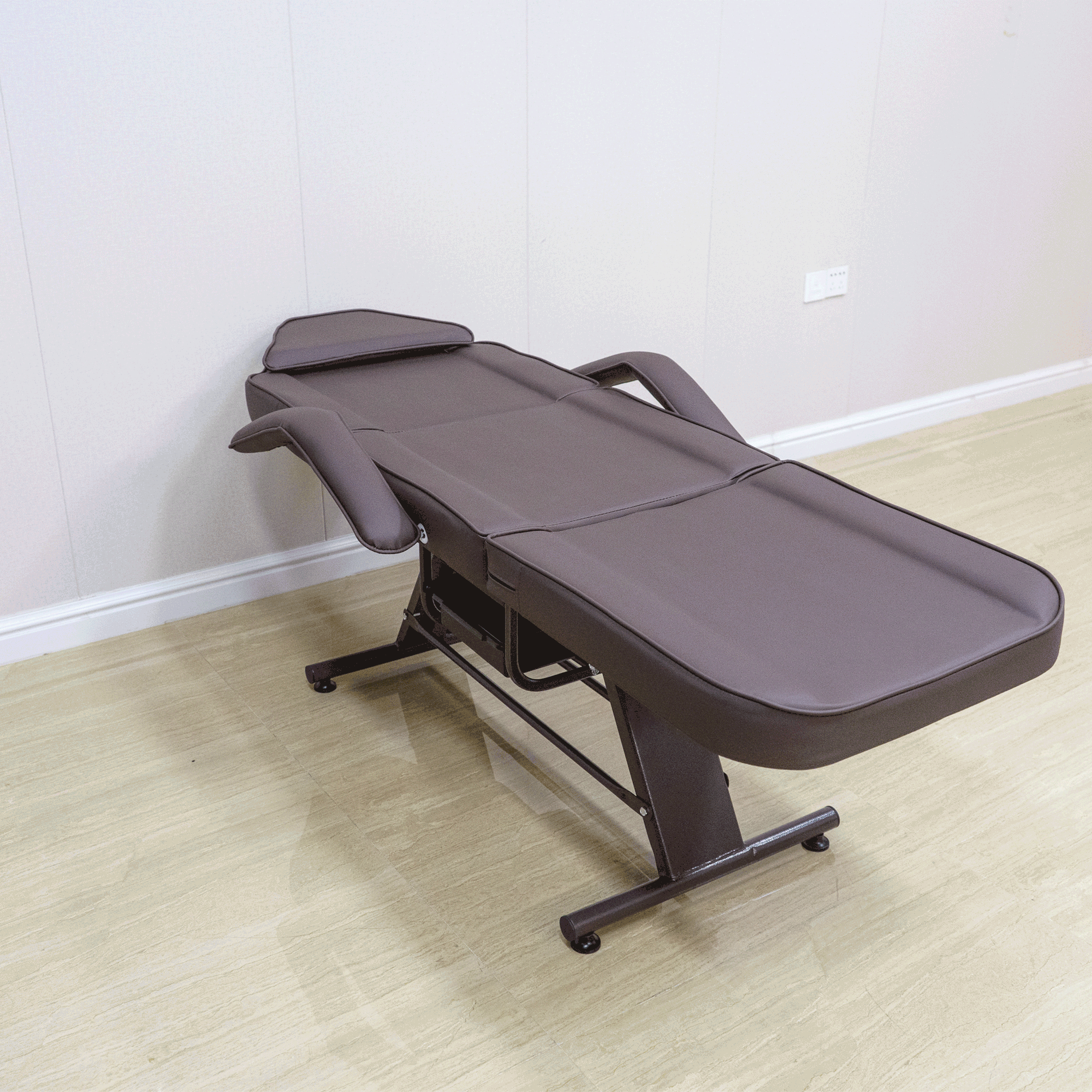 Tattoo Chair for Client, Facial Beds for Esthetician Adjustable 3-Section Lash Tattoo Bed, 72 Inches Facial Spa Chair Professional Tattoo Chair for Artist Beauty Massage Salon,Brown