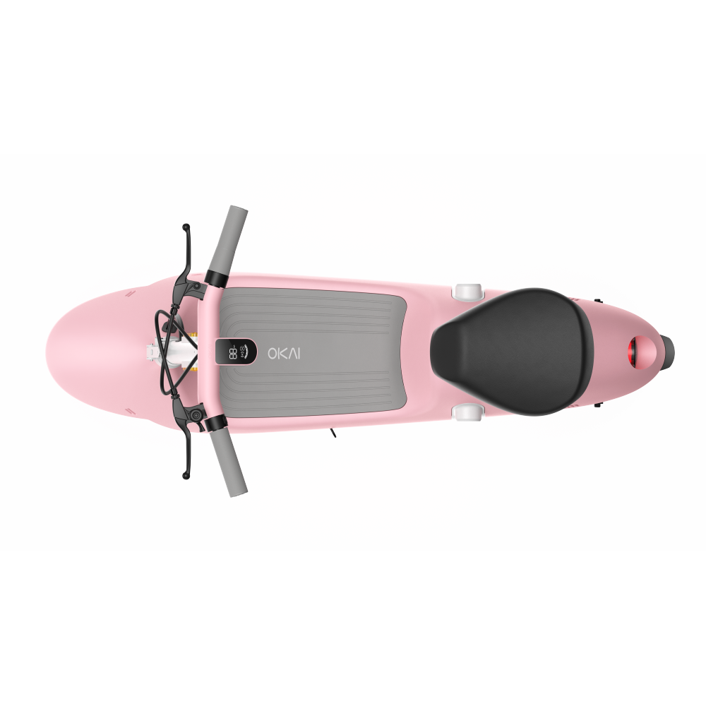 Electric Scooter with Foldable Seat w/35 Miles Operating Range & 15.5mph Max Speed - Pink