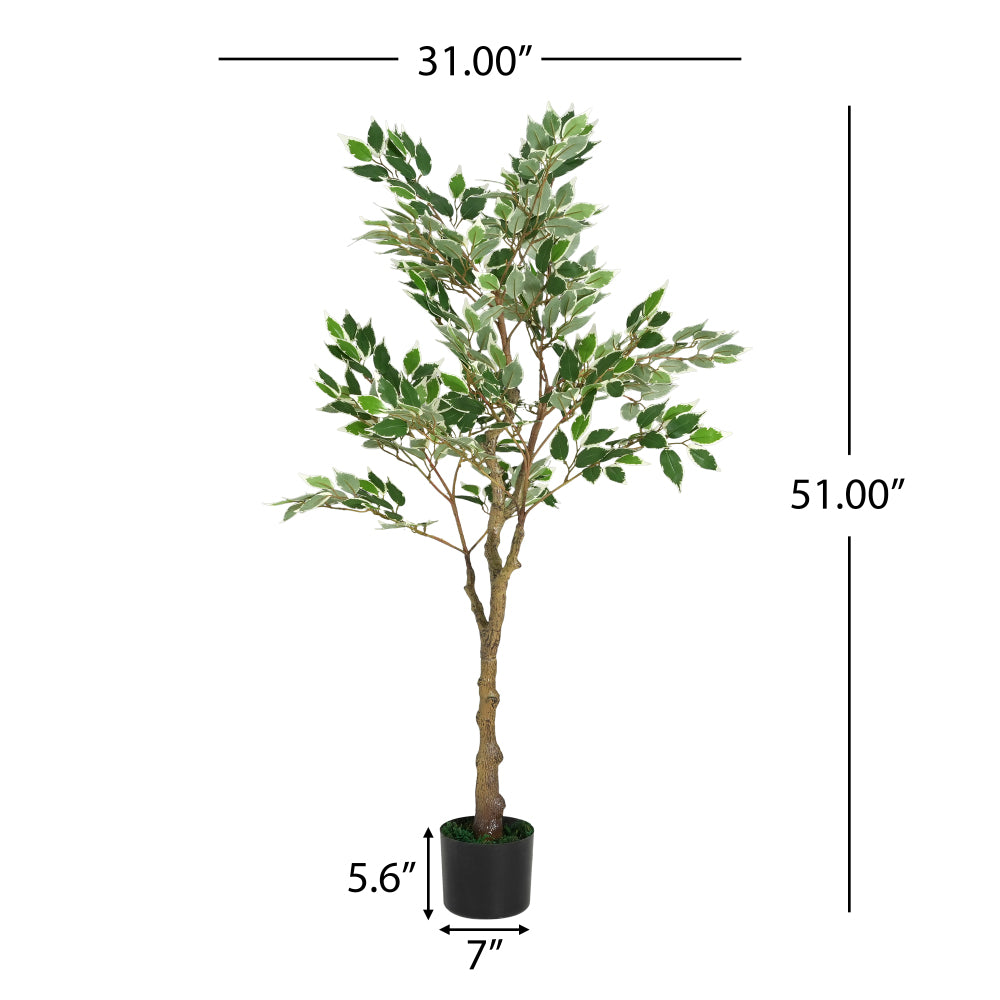 51" Artificial Ficus Tree With Pot