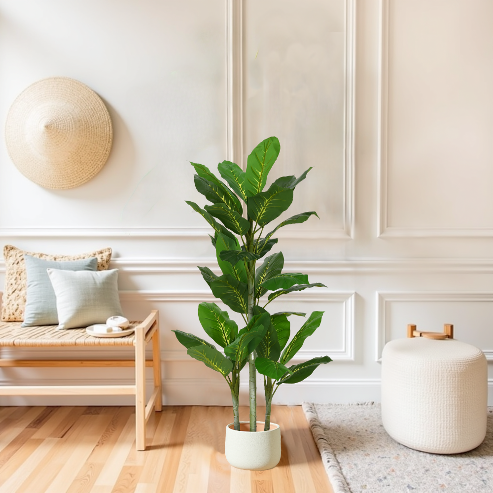 42" Artificial Dieffenbachia Plant With Pot