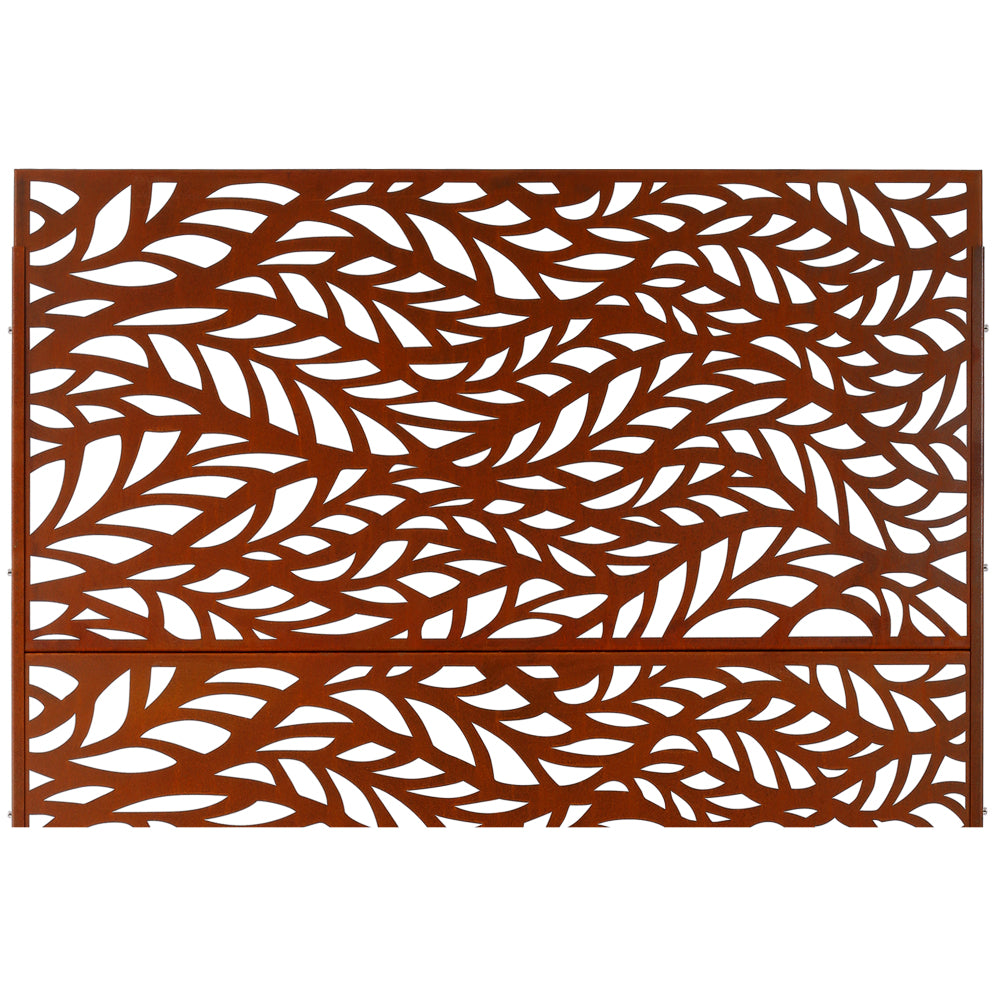 Outdoor & Indoor Privacy Screen Metal Privacy Screen 76" H×48" W, Freestanding Decorative Privacy Screen for Deck Balcony Patio, Privacy Fence Panels for Outside Lawn Garden PS110 RUSTY