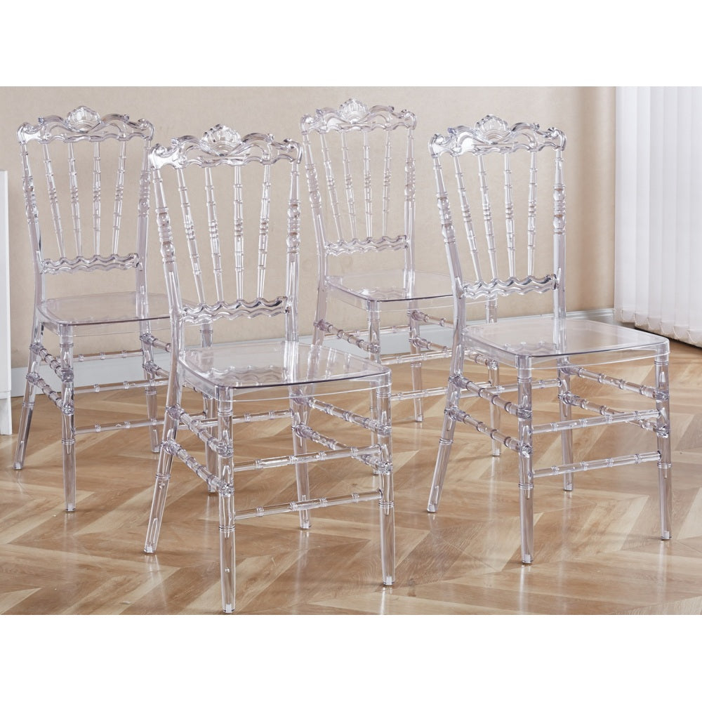 Wedding chair,dining chair,set of 4,plastic seat