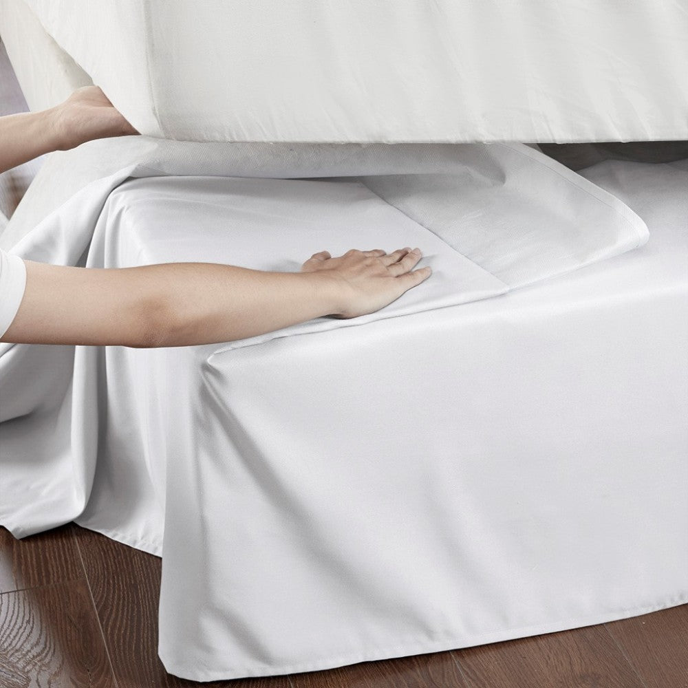 Wrap Around Adjustable Bedskirt White One Size