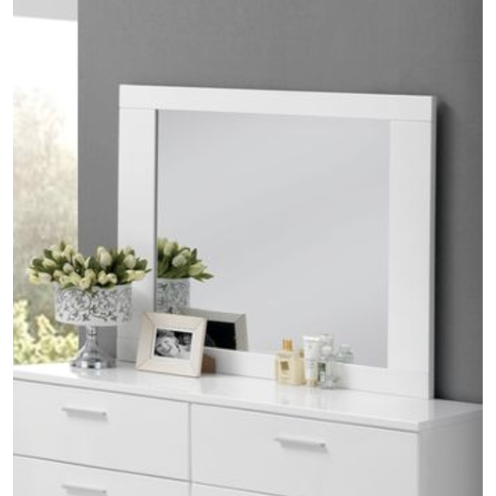 Lorimar White Finish Mirror