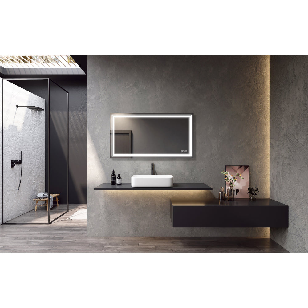 3055 inch  Bathroom LED mirror Anti- fog mirror with button