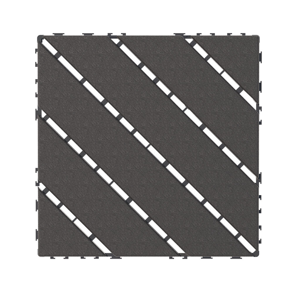 Plastic Interlocking Deck Tiles,44 Pack Patio Deck Tiles,12"x12" Square Waterproof Outdoor All Weather Use, Patio Decking Tiles for Poolside Balcony Backyard, Grey