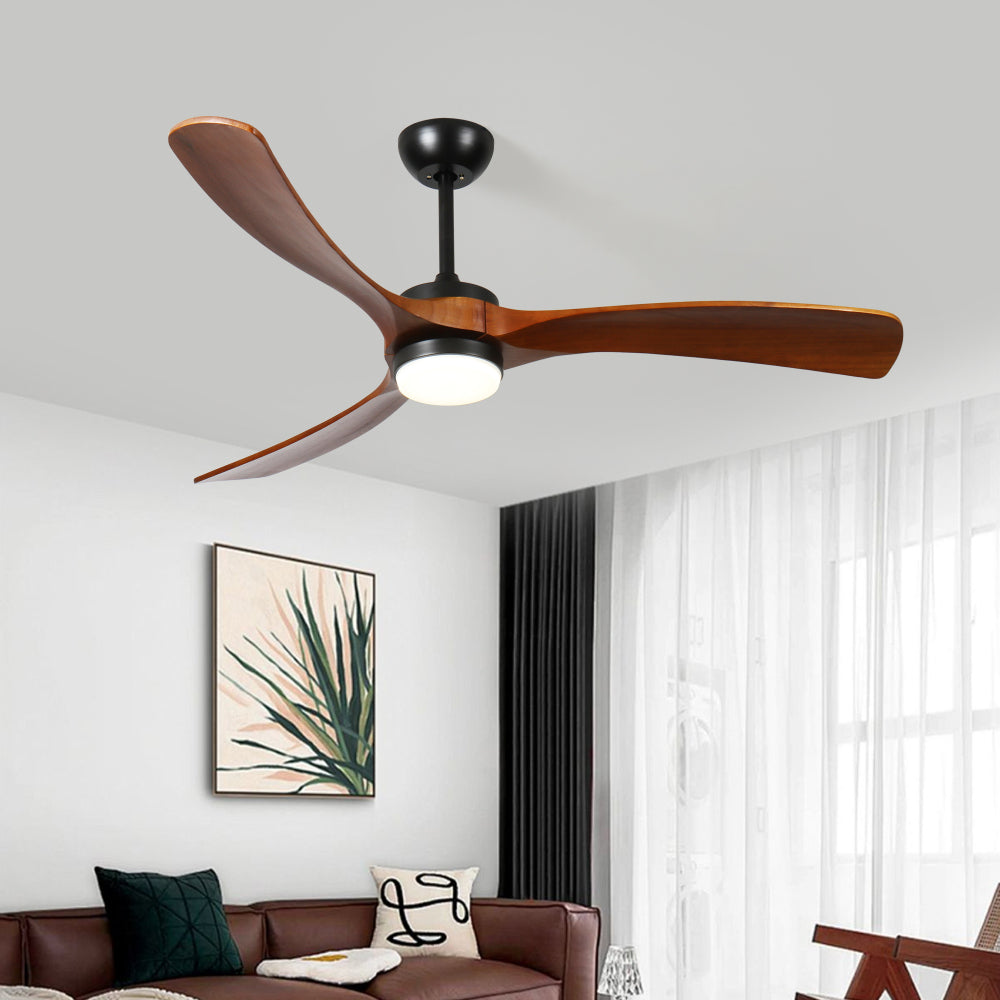 52 "3 solid wood leaf ceiling fan lights